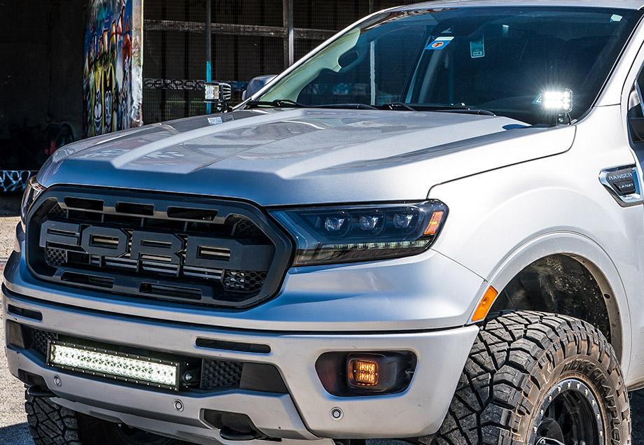 22" Bumper Hidden LED Light Bar Brackets Kit | Ford Ranger 2019-2022