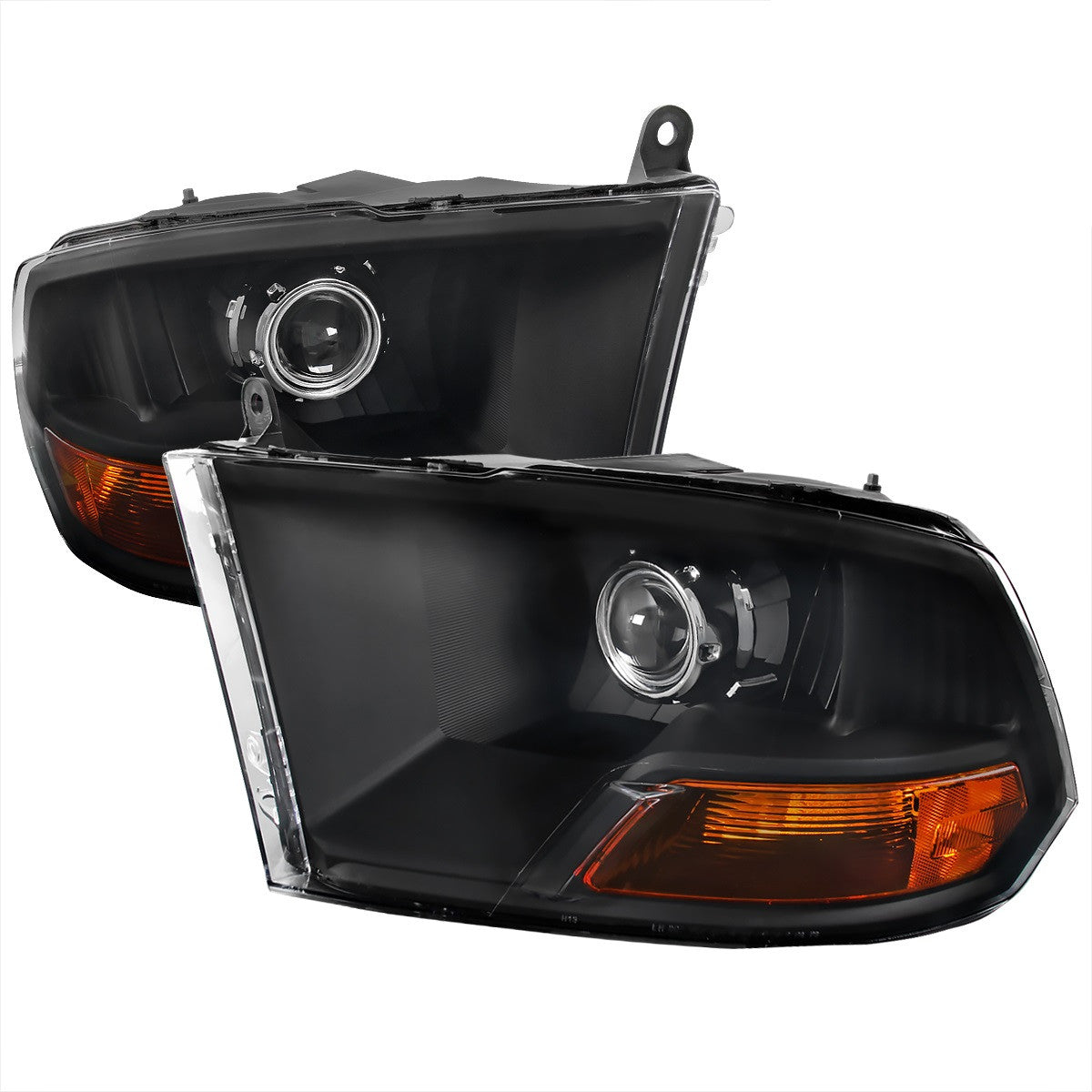 Spec-D 09-18 Dodge Ram 1500 Retro Projector Headlights Black