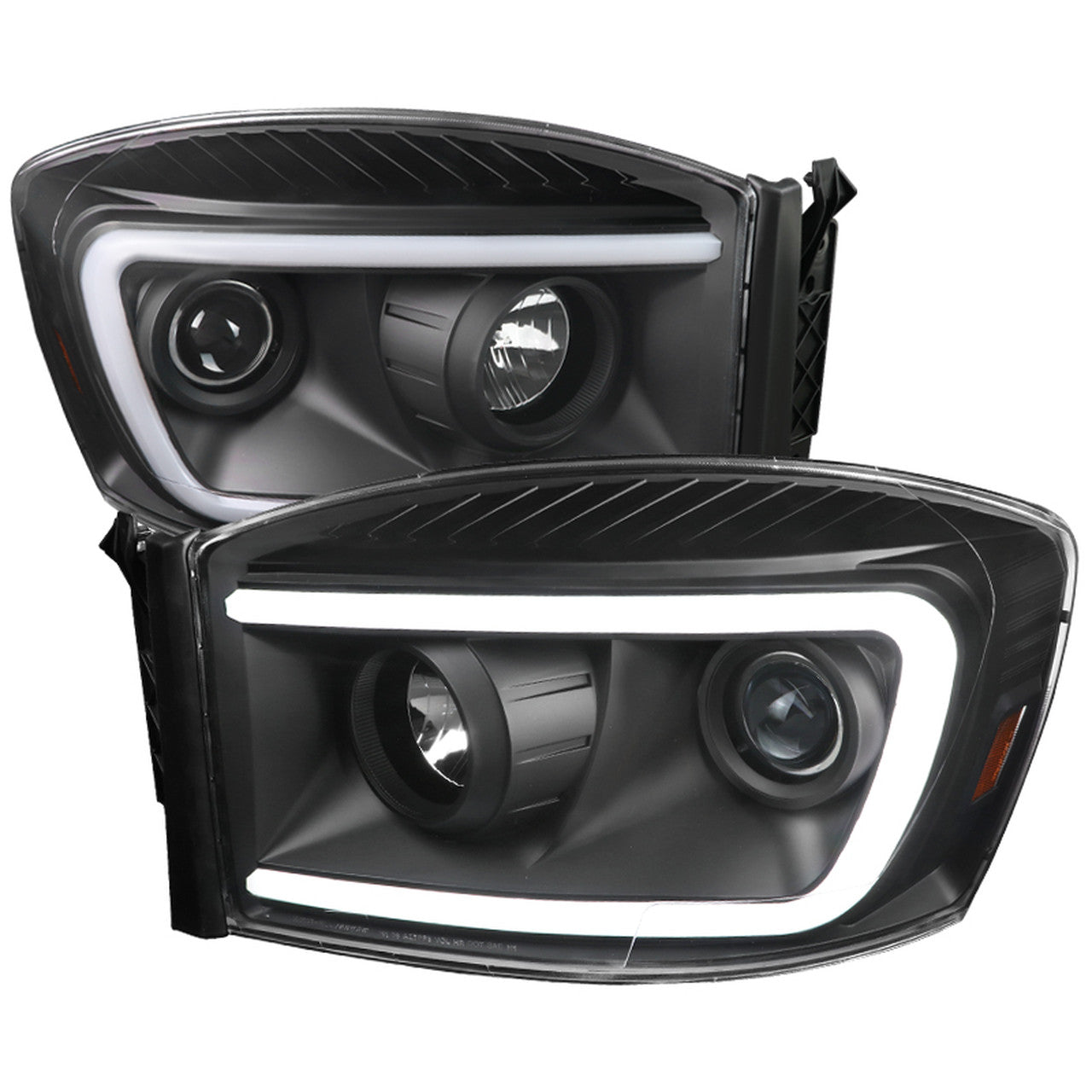 Spec-D 06-08 Dodge Ram Projector Headlights Glossy Black/Smoked