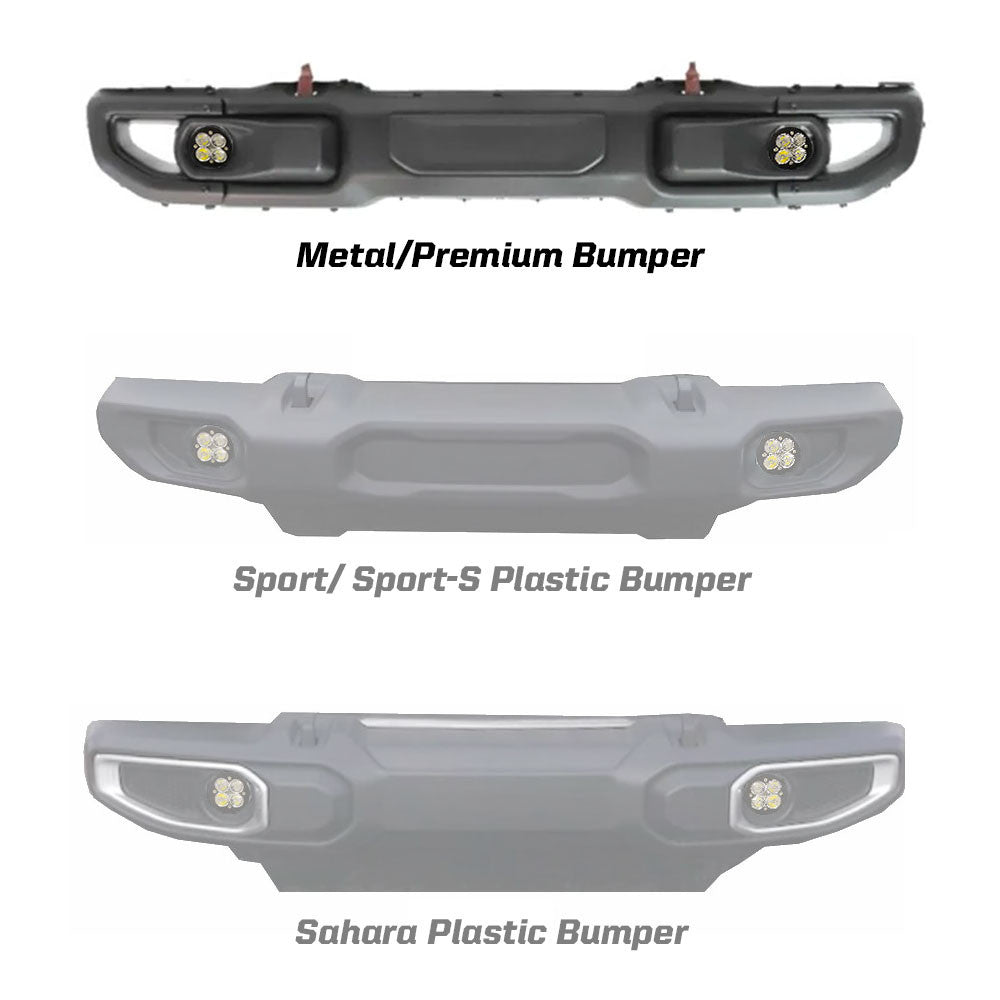 Baja Designs Jeep JL/JT Squadron-R SAE Fog Pocket Light Kit