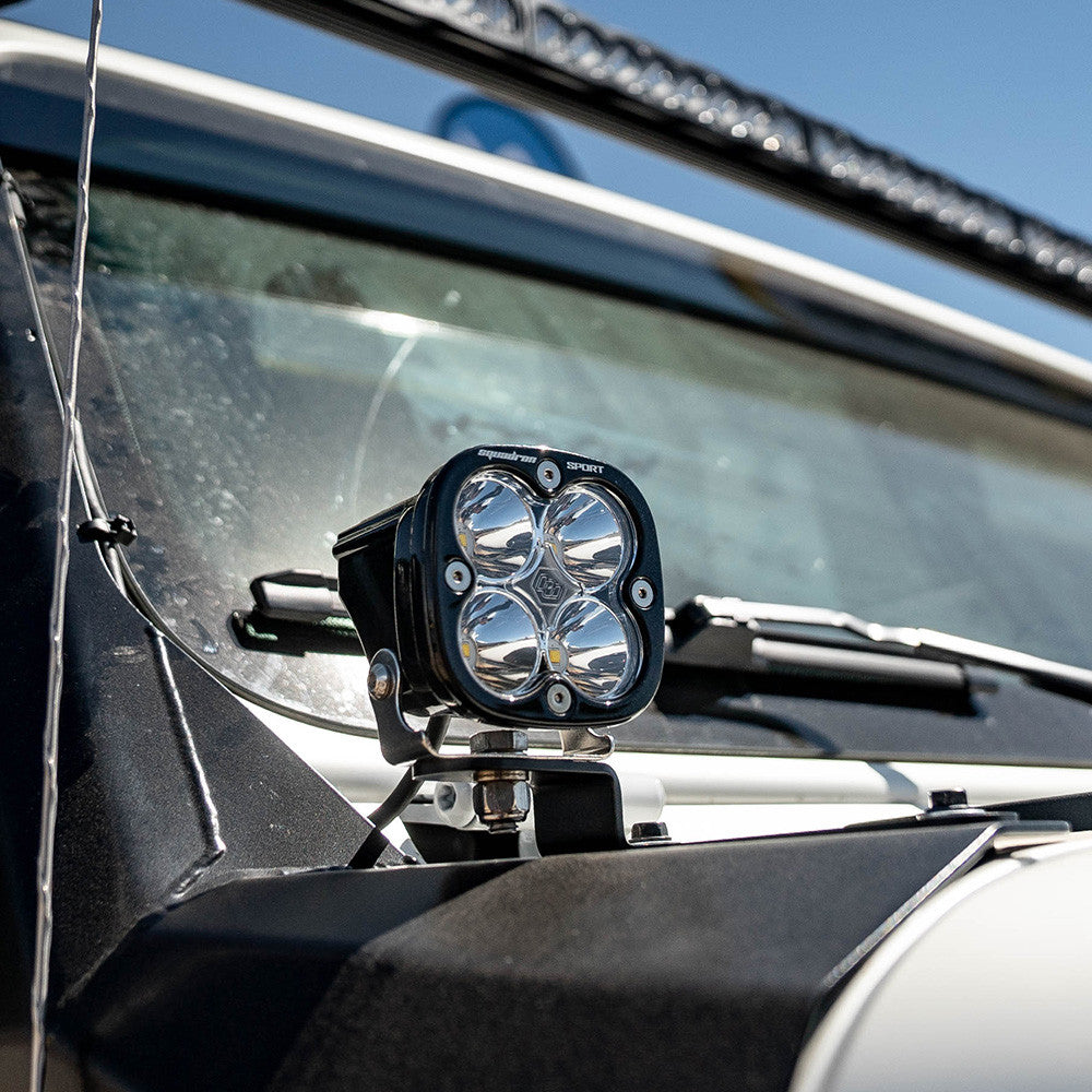 Baja Designs Squadron Sport Black LED Auxiliary Light Pod Pair - Clear Driving/Combo