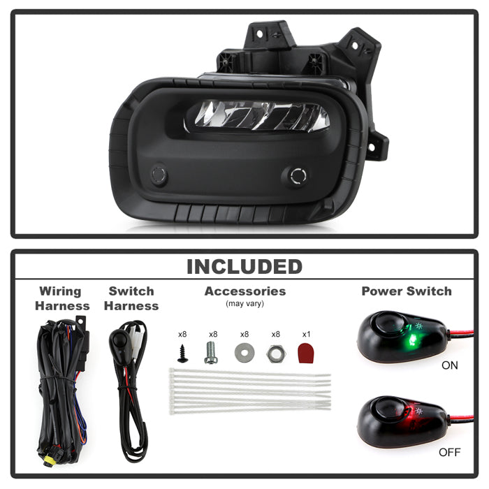 SPYDER Dodge RAM 1500 2025+ OEM Style Full Led Fog Lights W/ Switch- Set FL-DR2025-15-LED-C 9055461