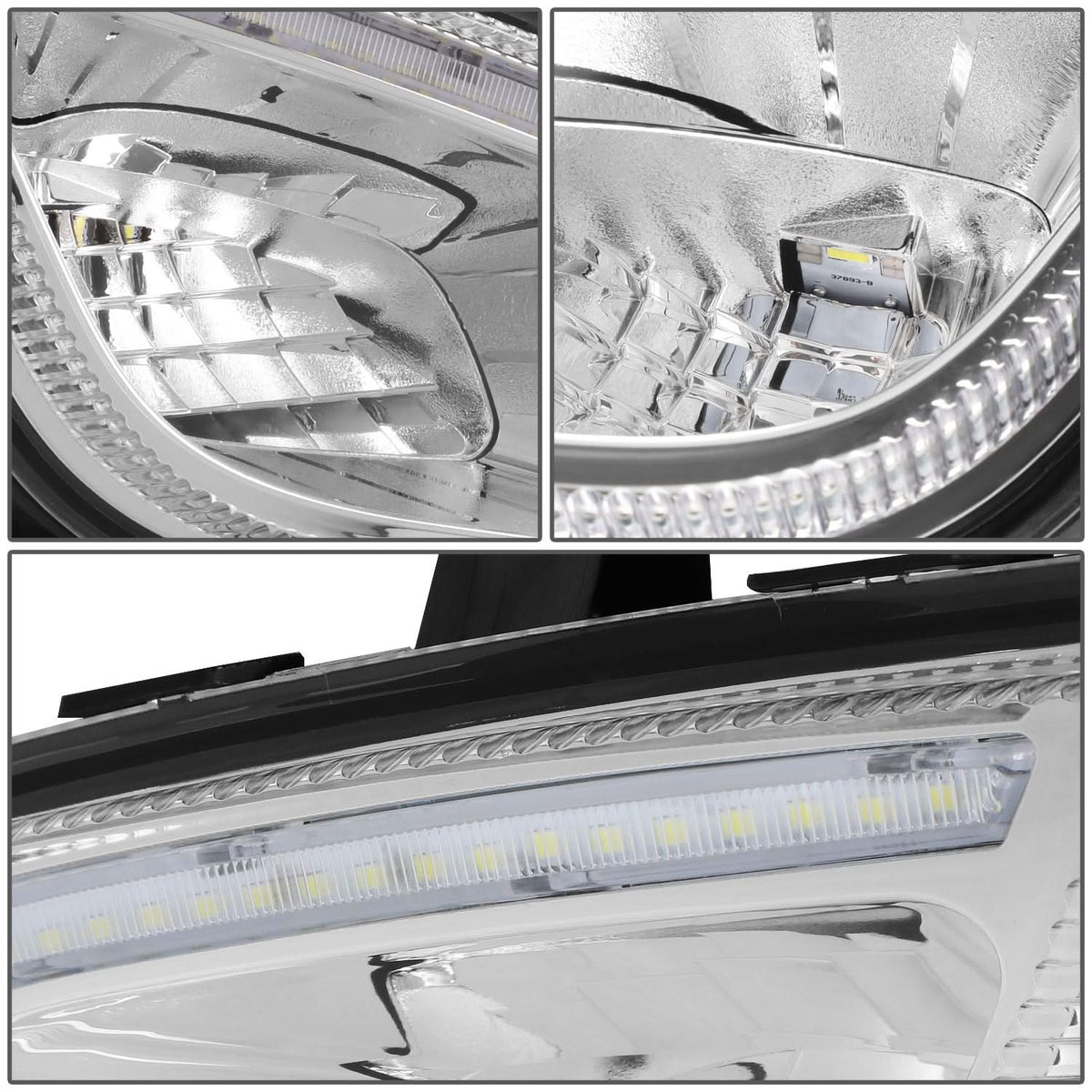 2018-2022 Freightliner Cascadia 3D Full LED Chrome Fog Lights