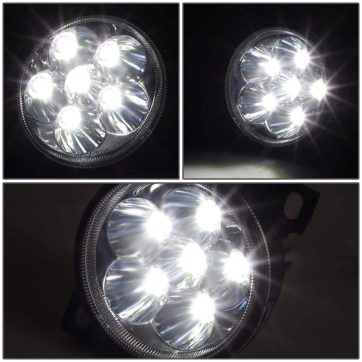 08-20 Kenworth T660 / Peterbilt 579 587 Full LED Fog Lights Chrome