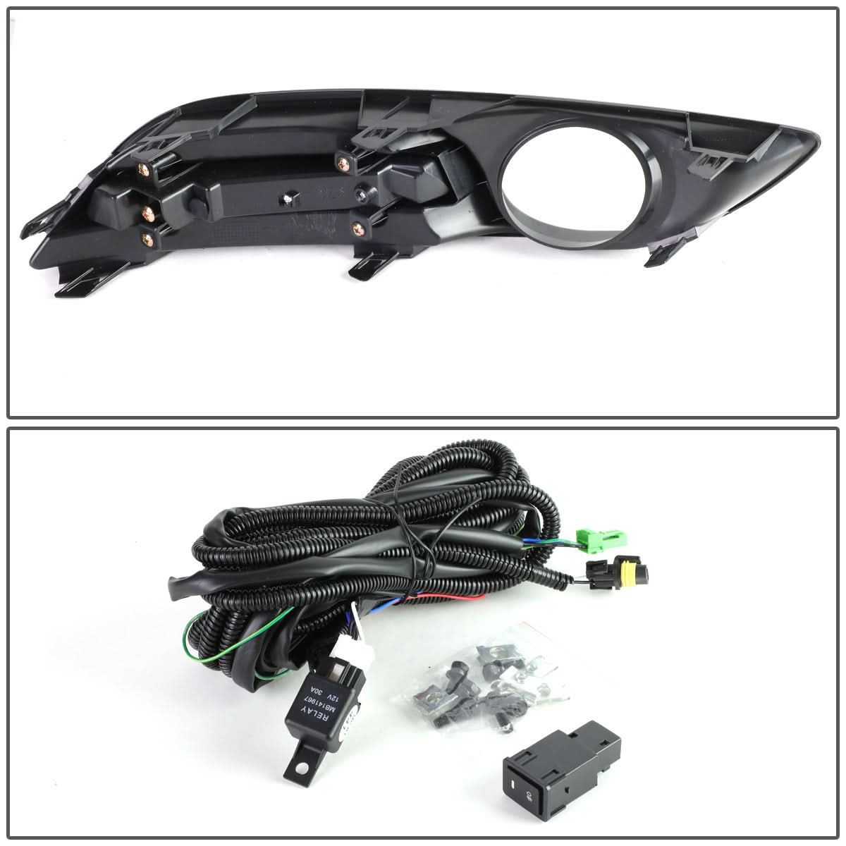 2013-2016 Nissan Sentra Fog Lights with Switch & Bezel Chrome/Clear