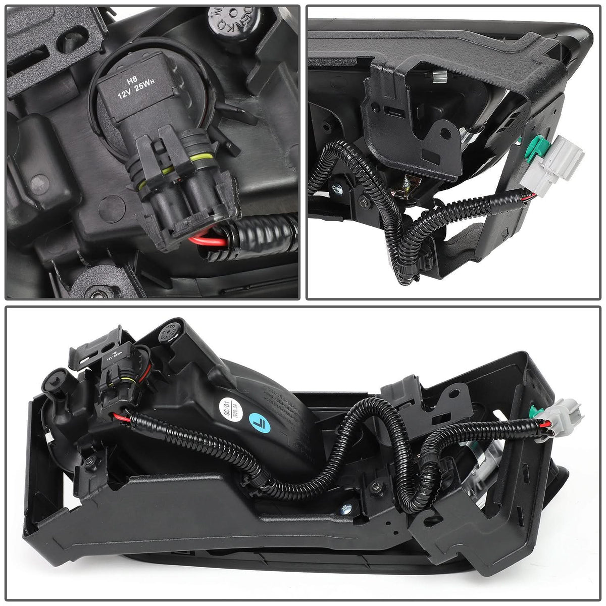 2013-2015 Honda Accord Sedan Fog Lights with Switch - Chrome/Clear