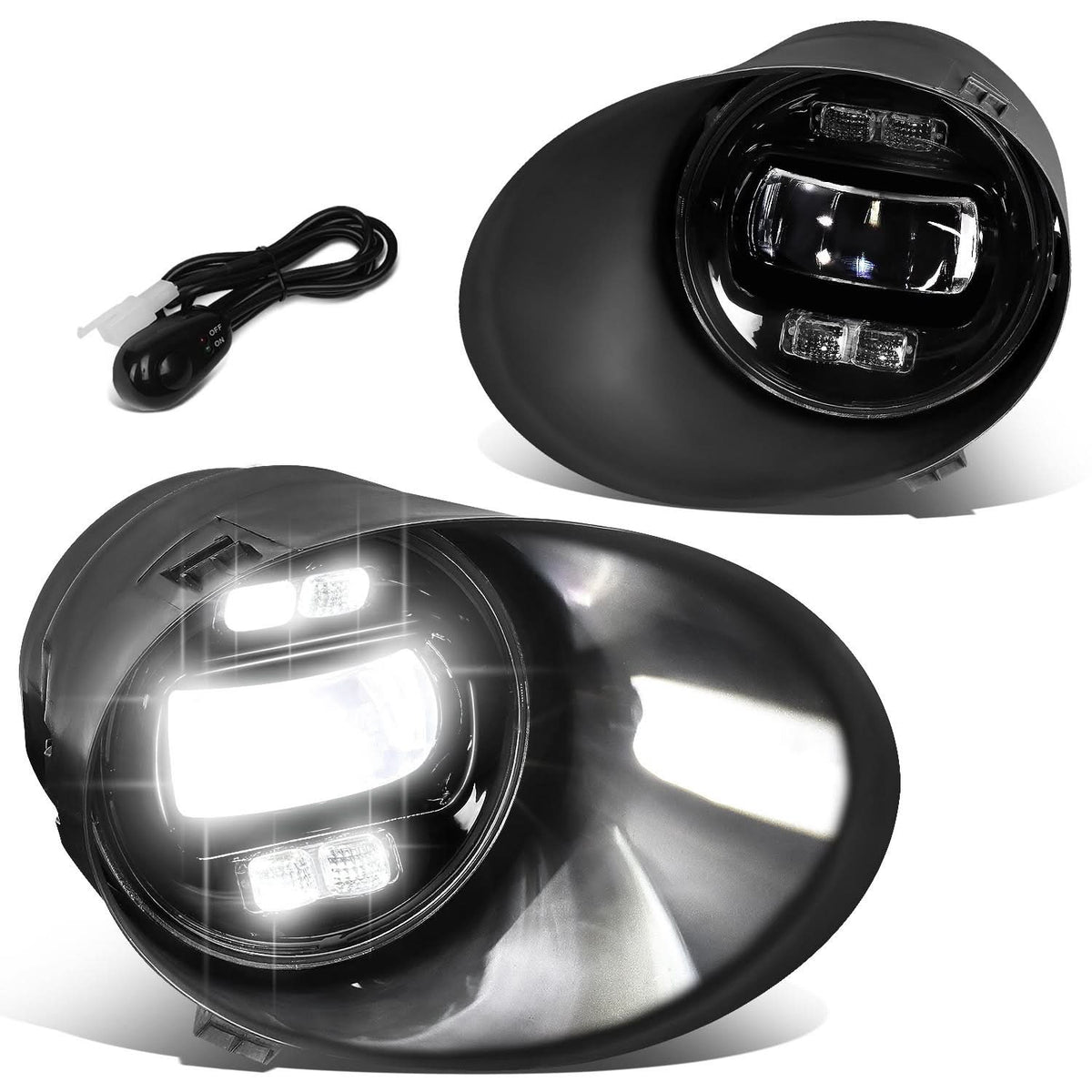 2007-2014 Toyota Tundra LED Fog Lights - Clear (Steel Bumper)
