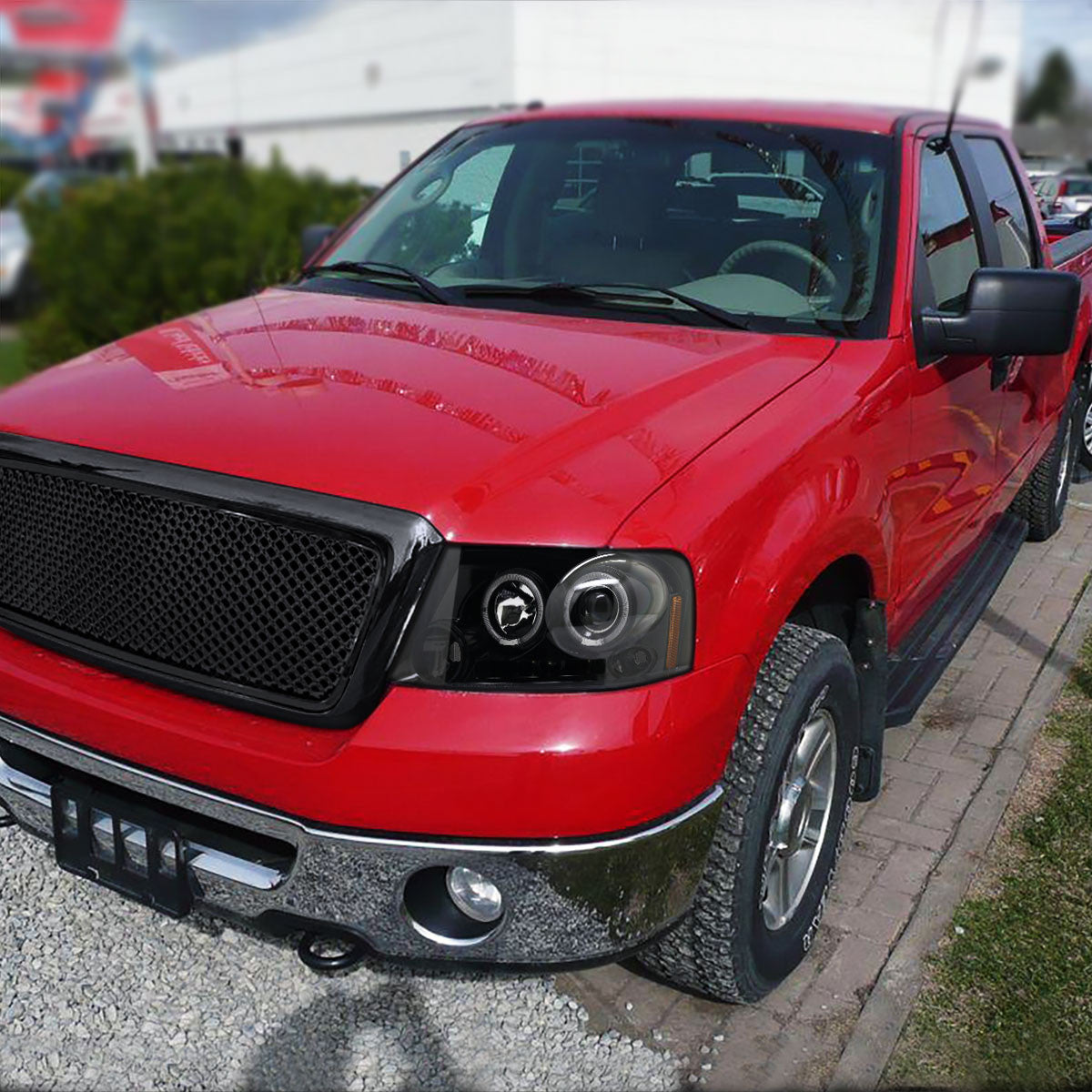 Spec-D 04-08 Ford F-150 Headlights Dual Halo Projector Jet Black