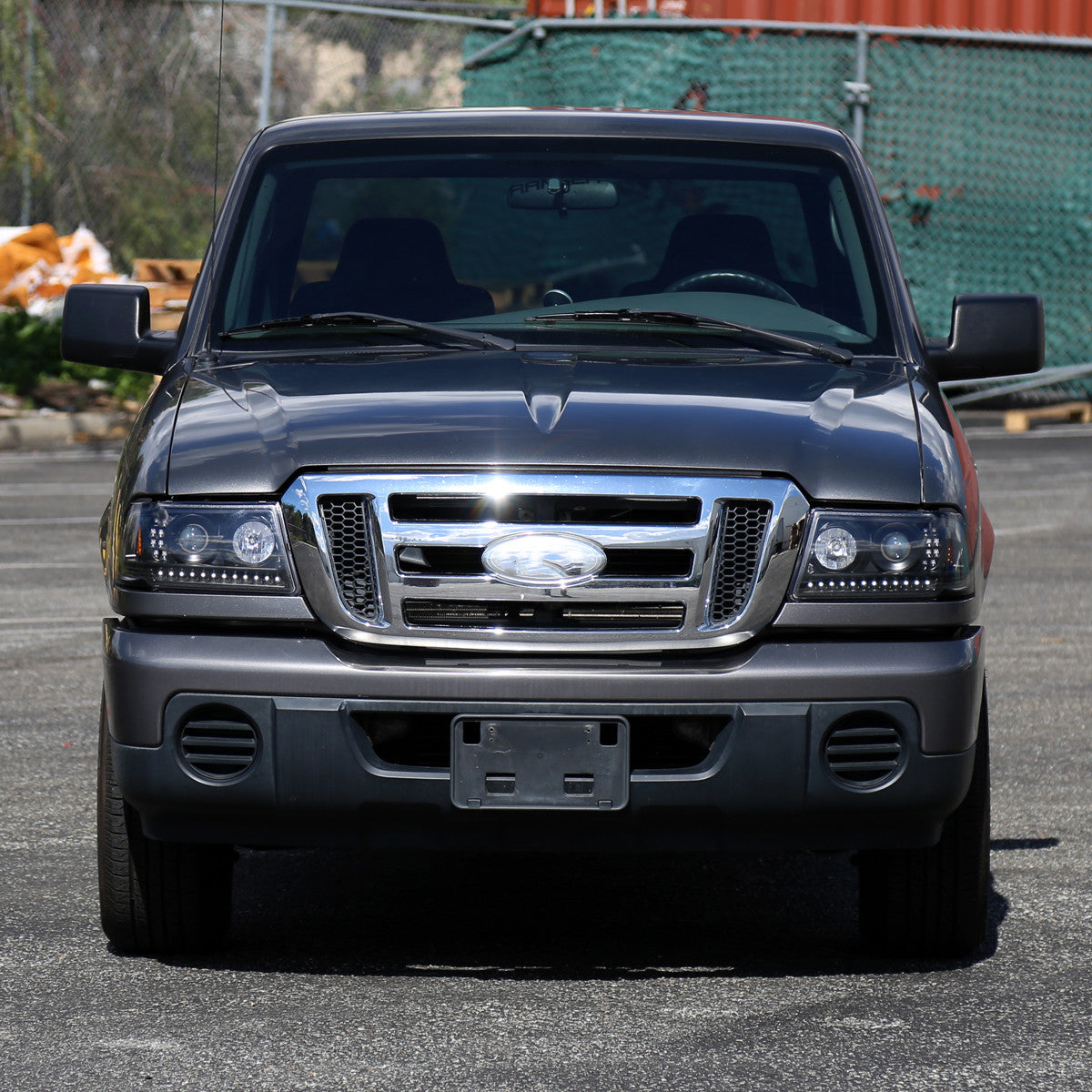 Spec-D 01-11 Ford Ranger Projector Headlights LED Strip Black/Clear