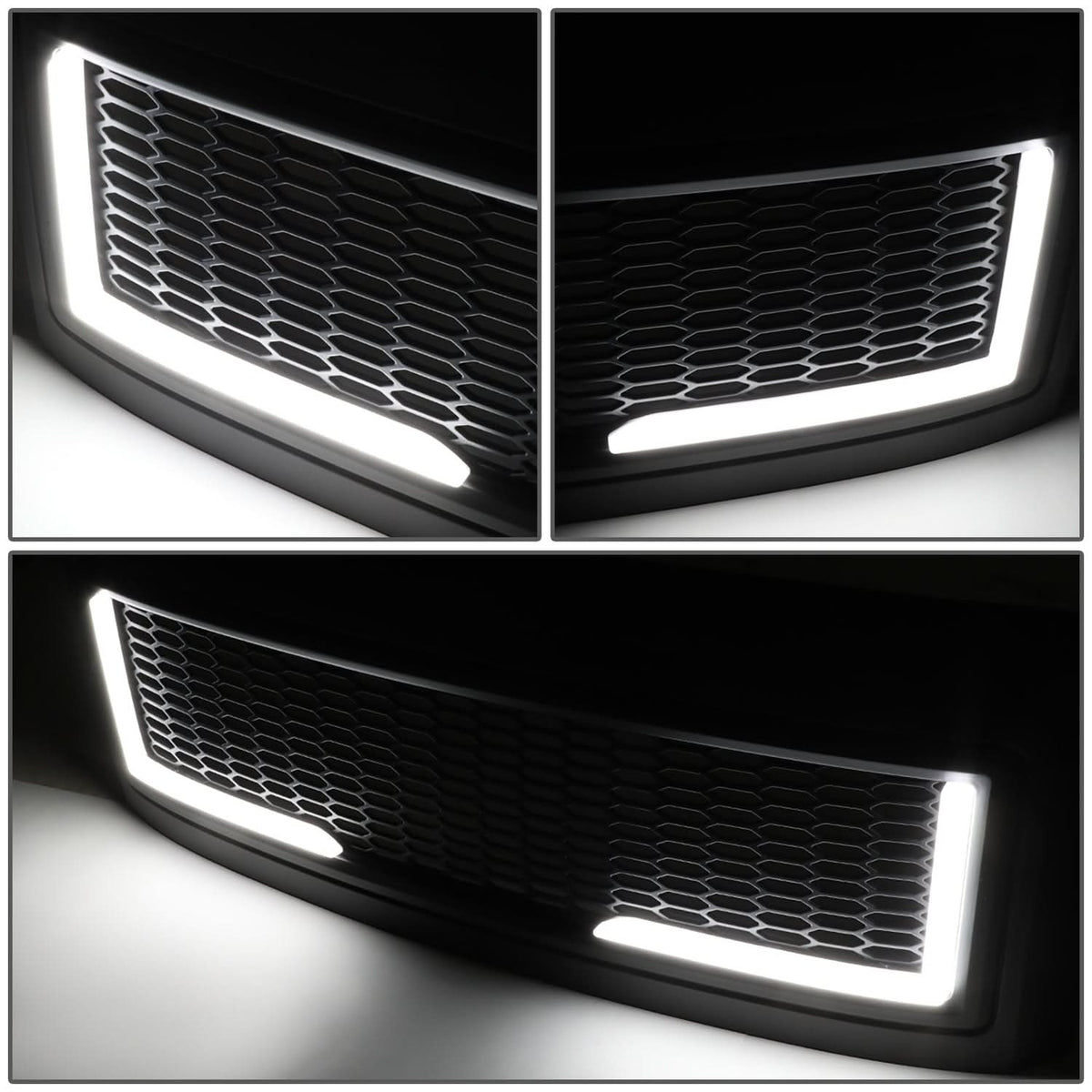 2008-2010 Ford F-250 F-350 F-450 F-550 Honeycomb Mesh Grille w/ LED DRL