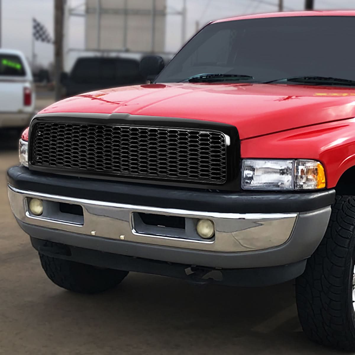 94-02 Dodge Ram 1500/2500/3500 Honeycomb Mesh Grille - Black