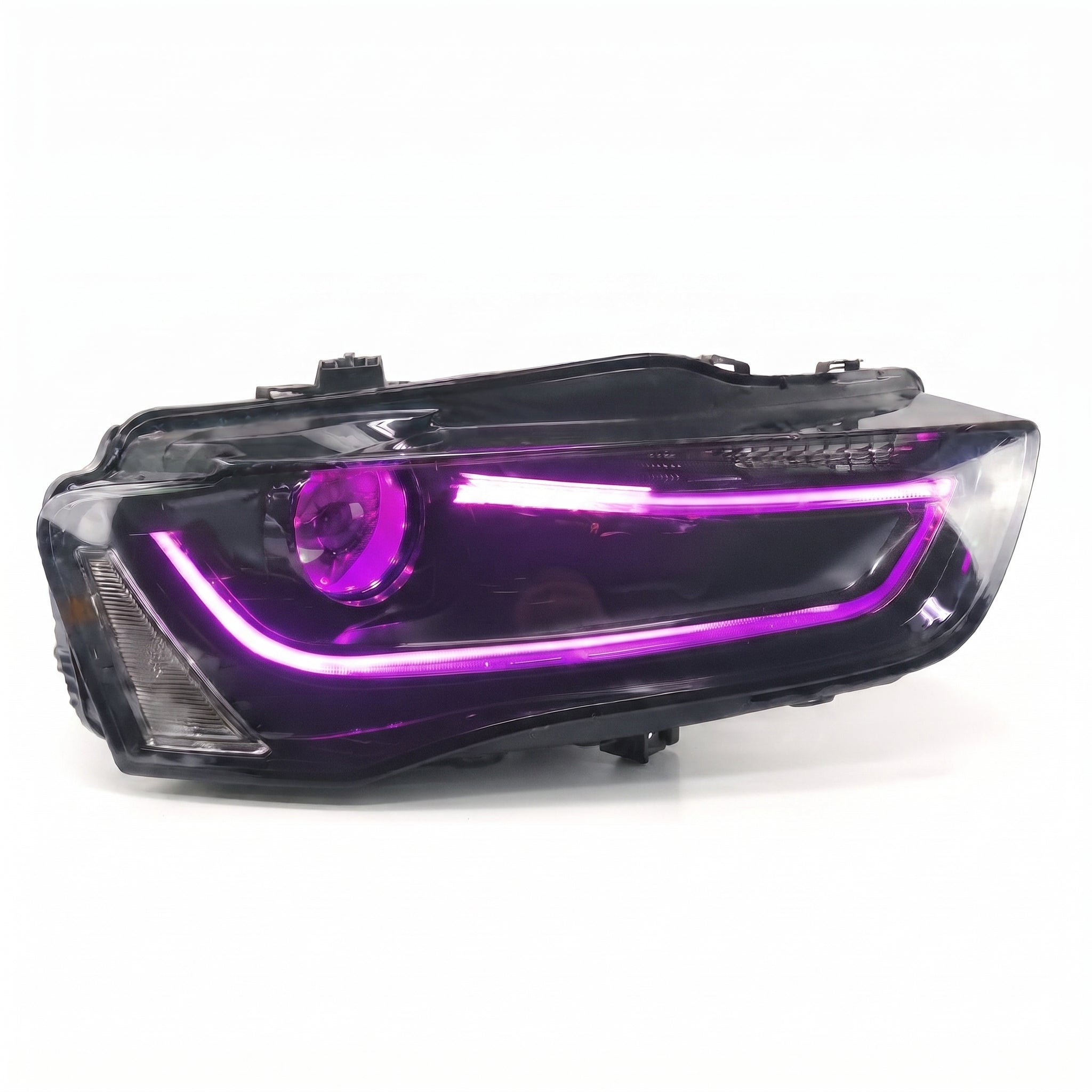 Audi B8 / B8.5 Custom RGB Headlights – App-Controlled DRL & Demon Eye