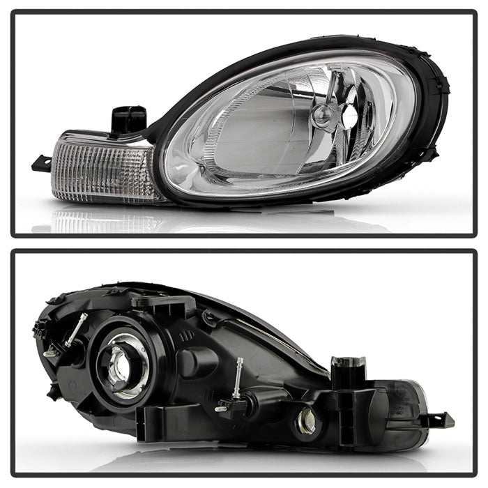 SPYDER 00-02 Dodge Neon OEM Style Headlights w/ Signal Lights - Set - Chrome (HD-JH-DN00-C) 9054723