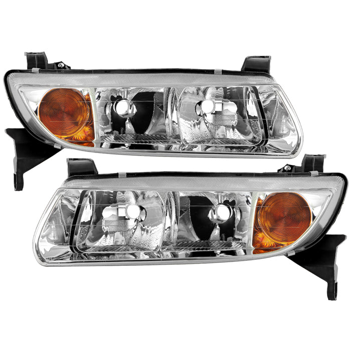 SPYDER 00-02 Saturn L Series OEM Style Headlights - Set - Chrome (HD-JH-SALS00-AM-C) 9054785
