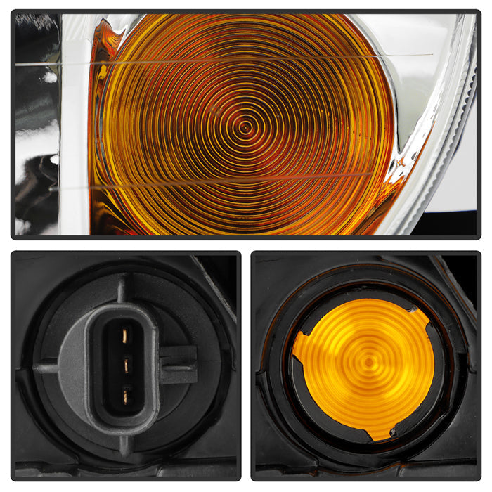 SPYDER 00-02 Saturn L Series OEM Style Headlights - Set - Chrome (HD-JH-SALS00-AM-C) 9054785