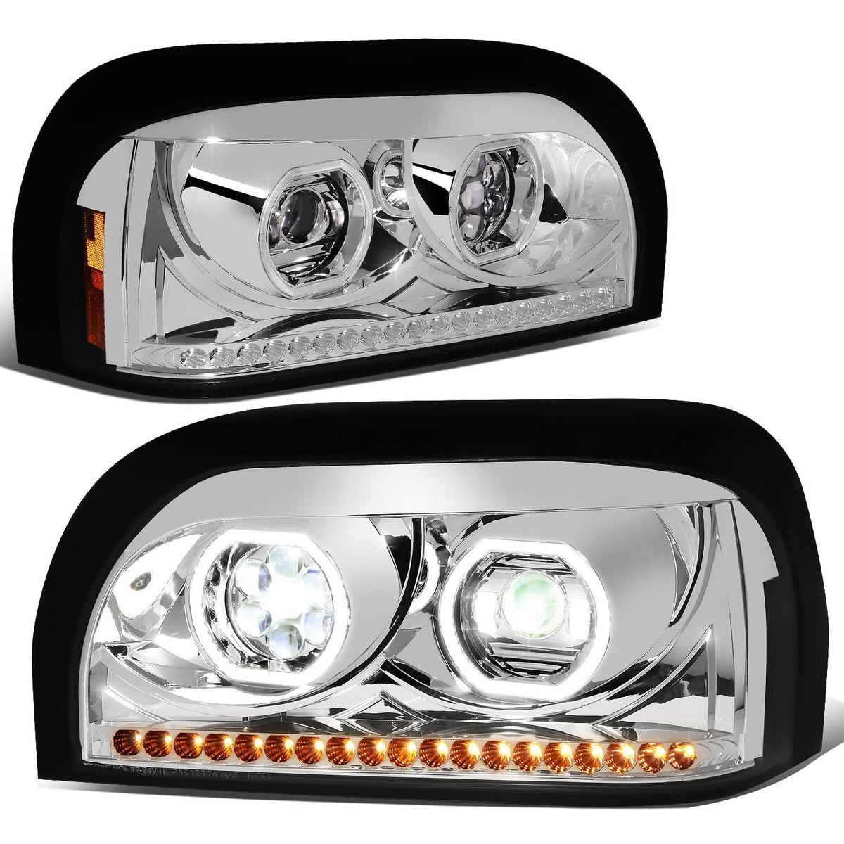 96-10 Freightliner Century Projector Headlights - Clear