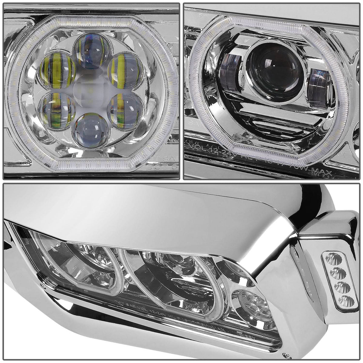 81-88 Peterbilt 359 / 87-07 379 / 08-21 389 LED Clear Headlights