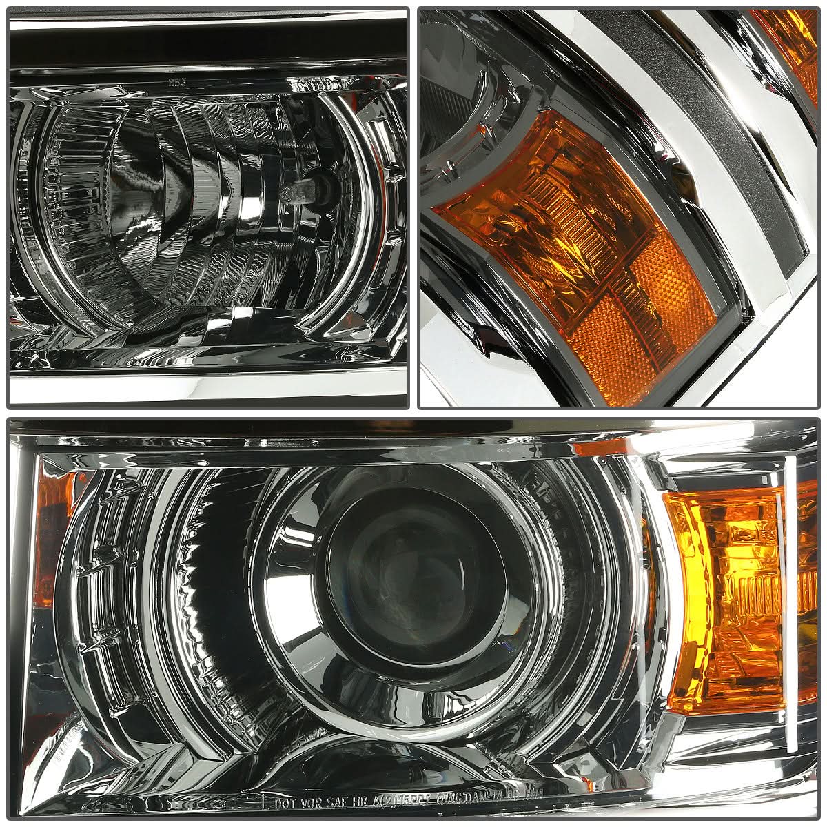 2014-2015 Chevrolet Silverado 1500 LED Projector Headlights - Smoke