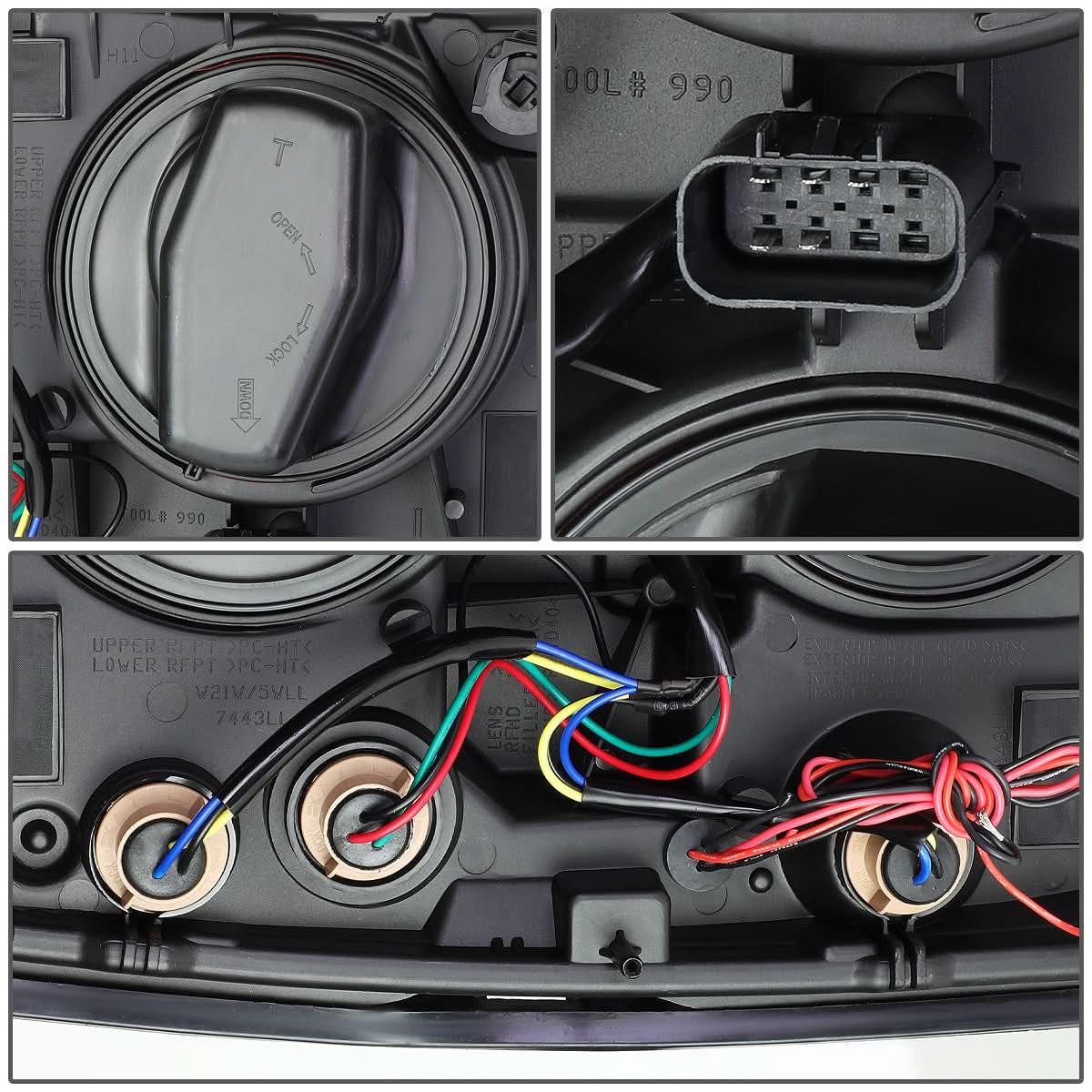 14-15 Chevrolet Silverado 1500 LED DRL Headlights Black Housing