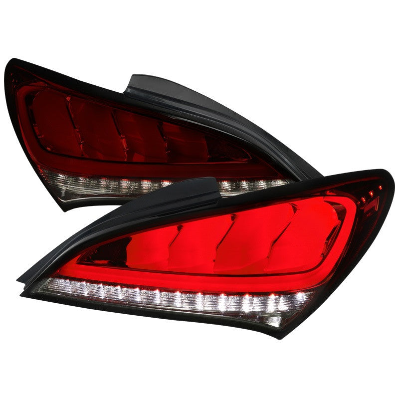 Spec-D 10-12 Genesis Coupe Tail Lights Sequential Red Smoked