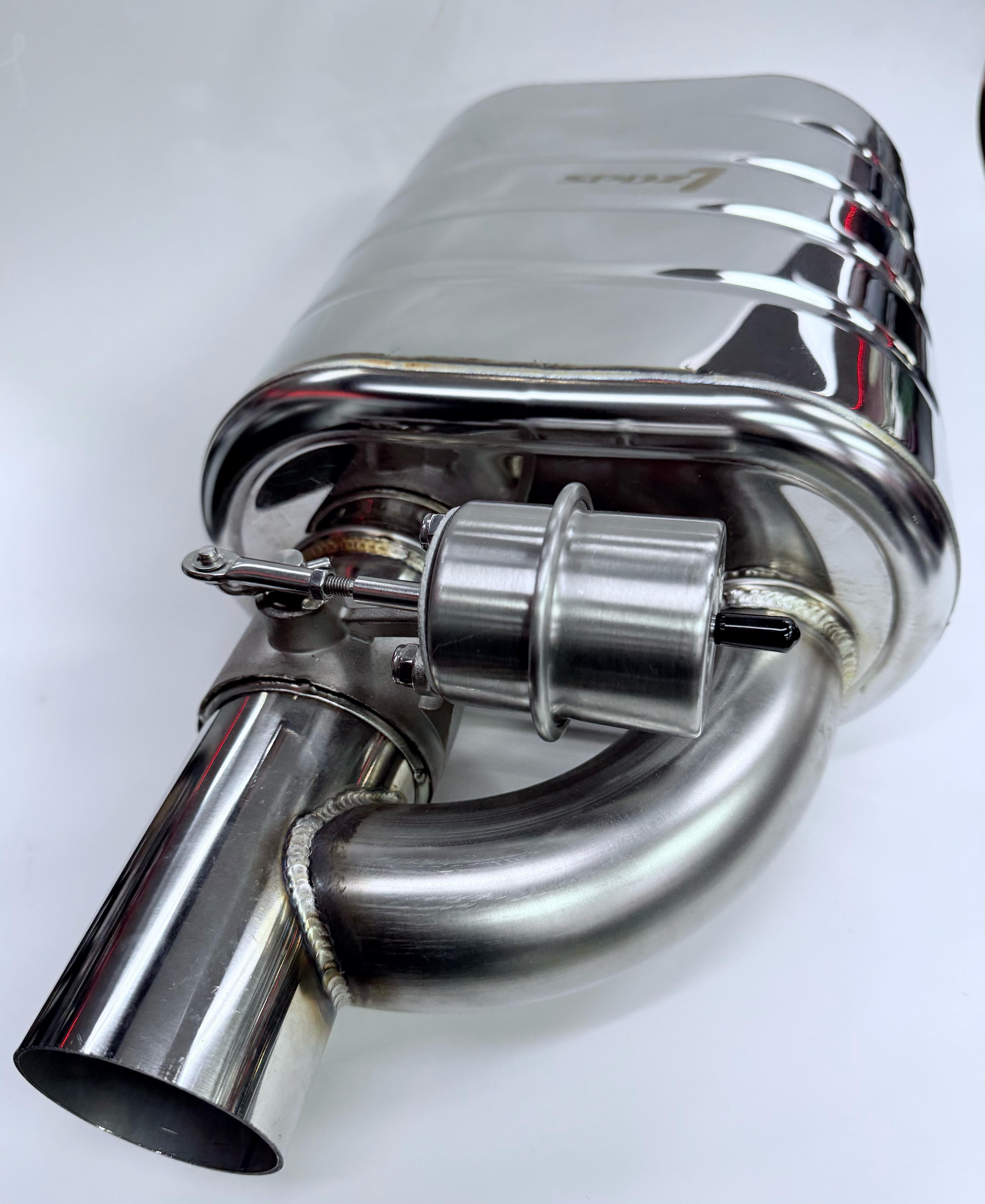 SPDZ1 Universal Valved Performance Muffler Kit – High-Flow 2.5" Valve-Controlled Exhaust System (Quiet & Loud Modes)