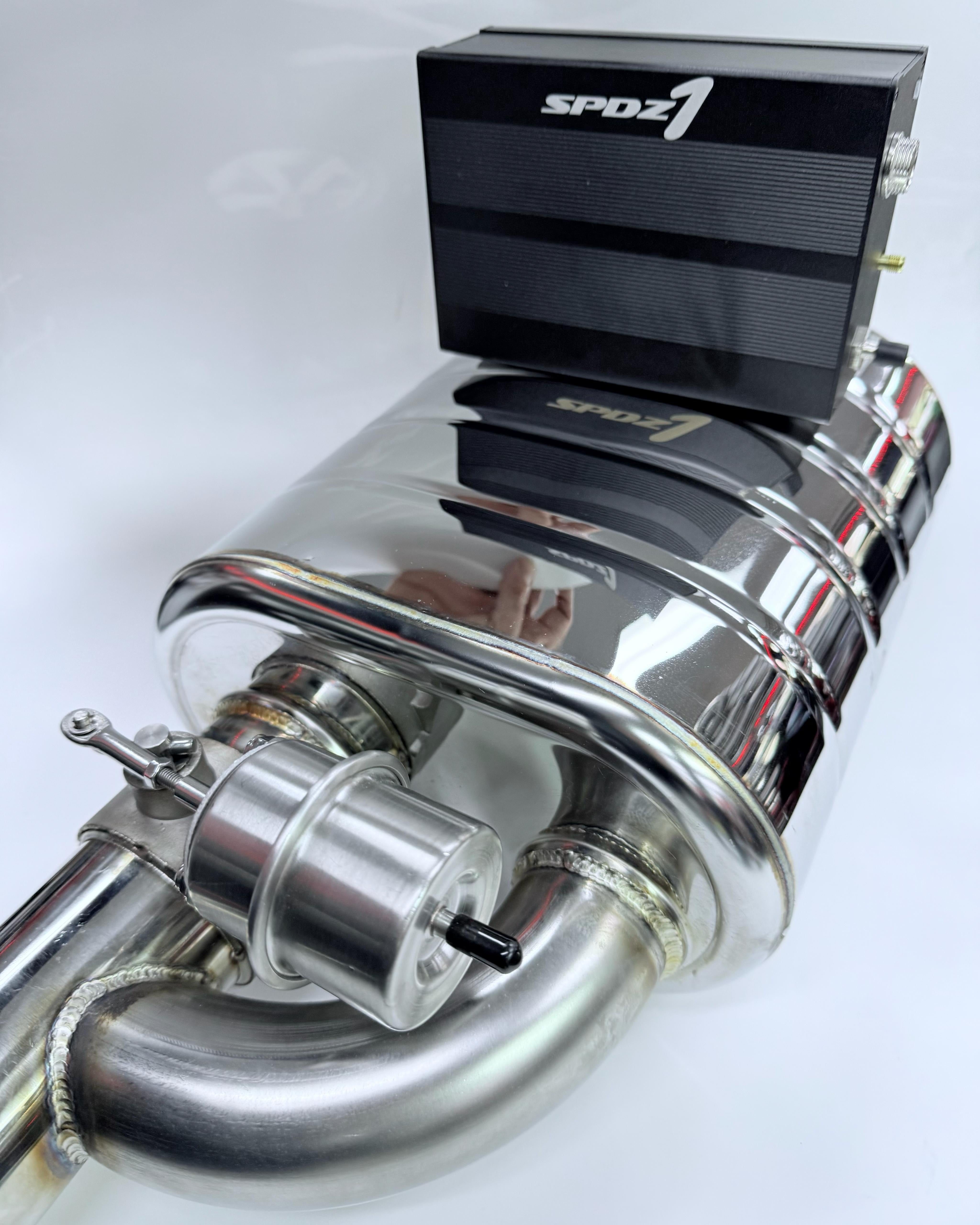 SPDZ1 Universal Valved Performance Muffler Kit – High-Flow 2.5" Valve-Controlled Exhaust System (Quiet & Loud Modes)