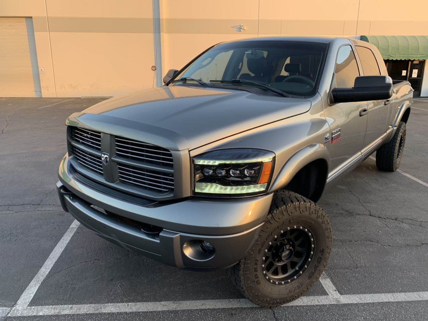 AlphaRex 06-08 Dodge Ram PRO-Series Halogen Projector Headlights Alpha-Black