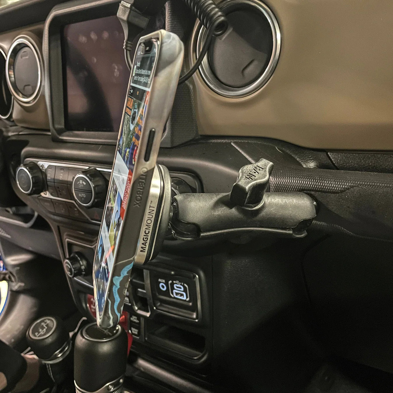 2020 - 2023 Jeep Wrangler Gladiator Grab Bar Ball Mount