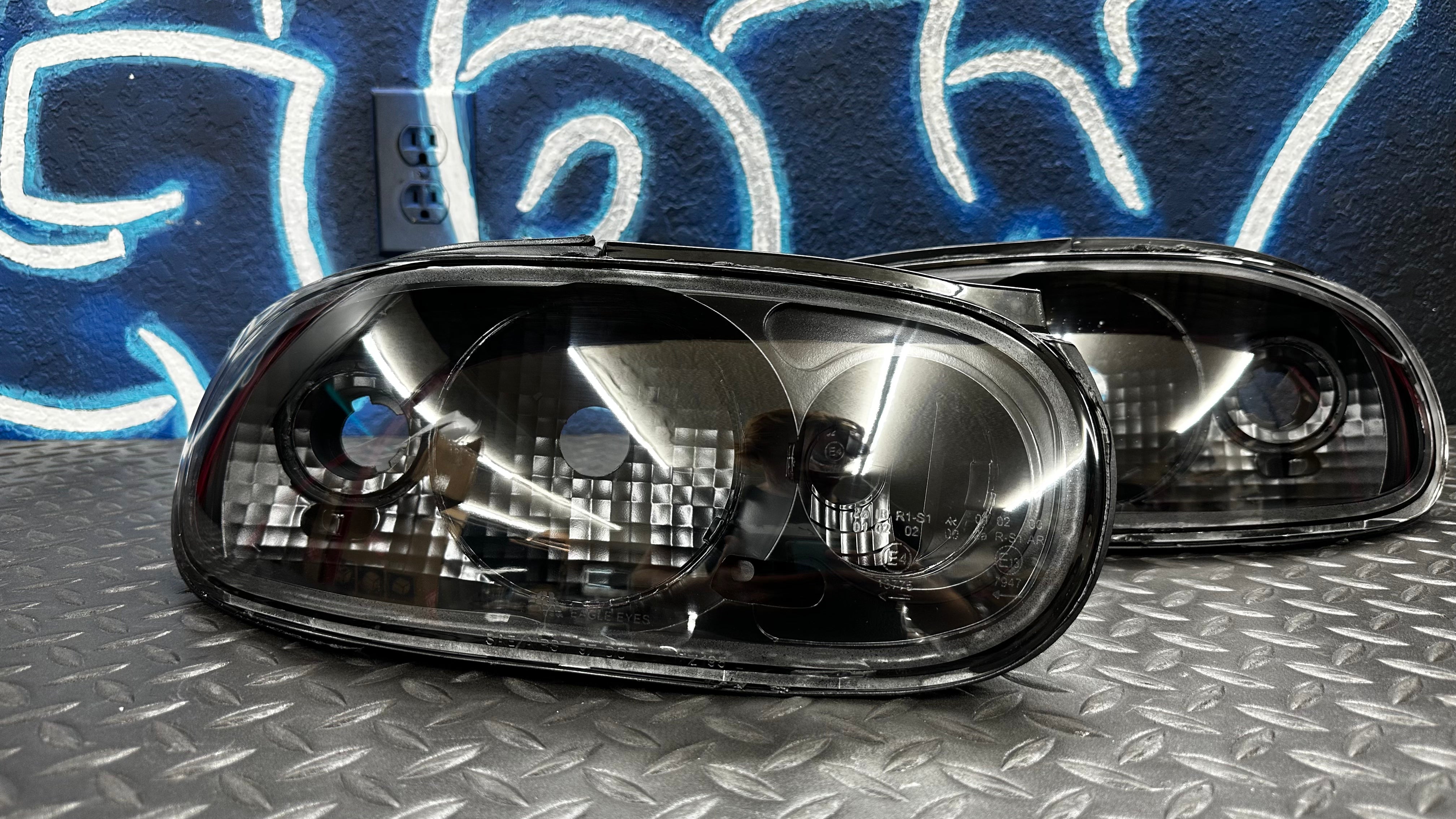 1990–1997 Mazda Miata All Black housing Tail Lights