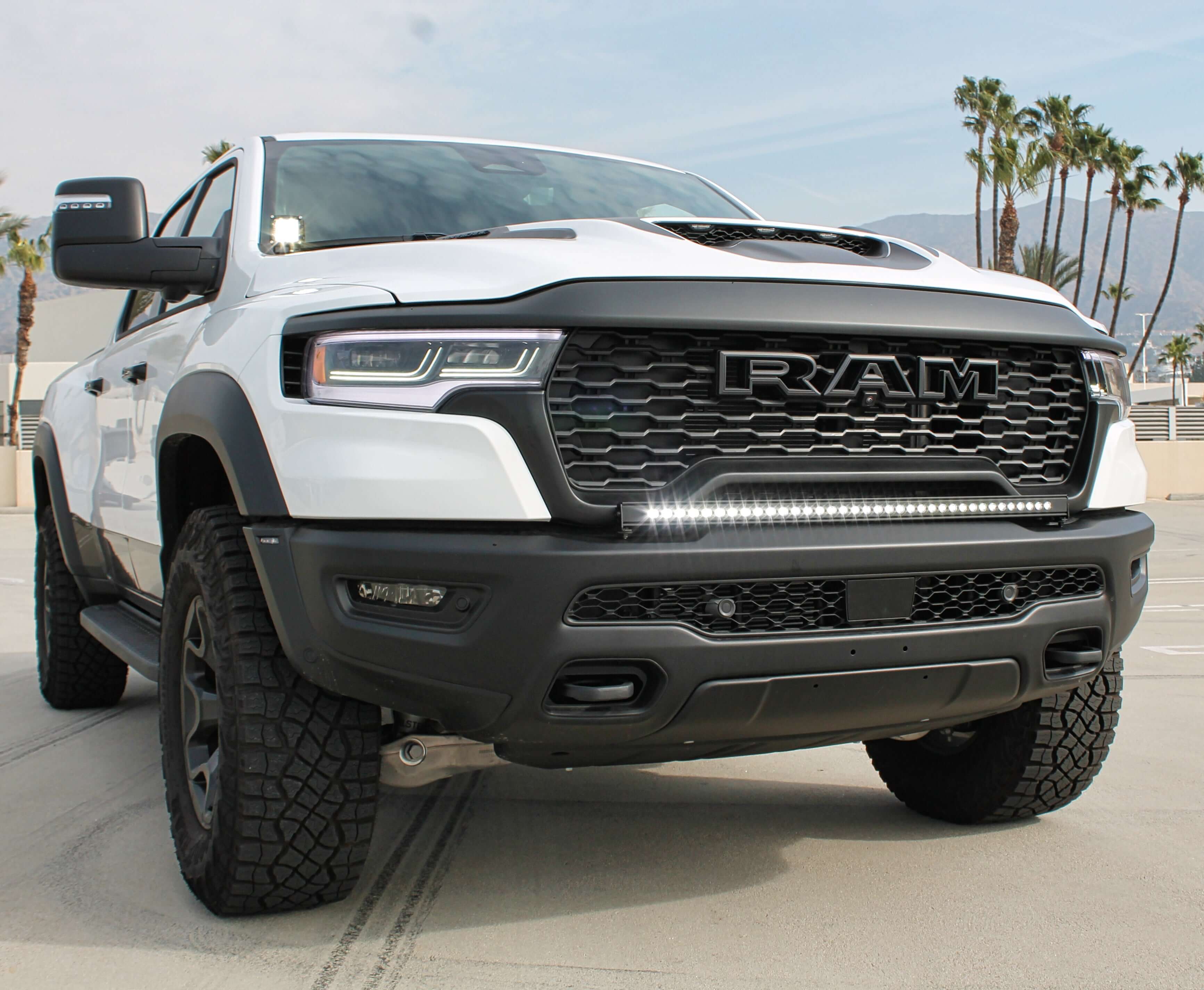 2019+ RAM 1500 Rebel Hood Mount/Ditch Lights