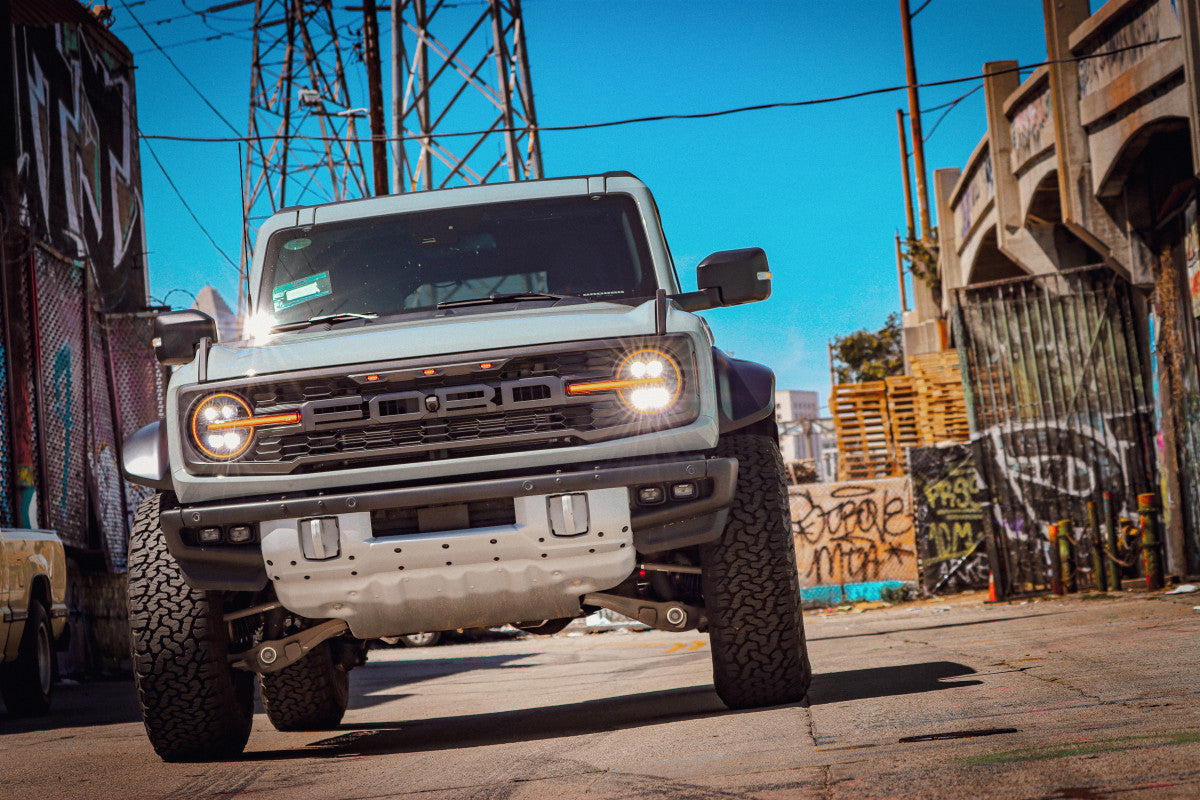 AlphaRex 21-23 Ford Bronco / 22-23 Bronco Raptor NOVA-Series LED Projector Headlights Black