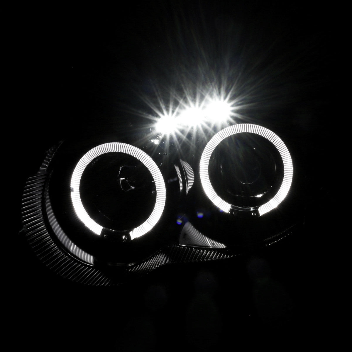 Spec-D 04-05 Impreza Halo LED Projector Headlights Black