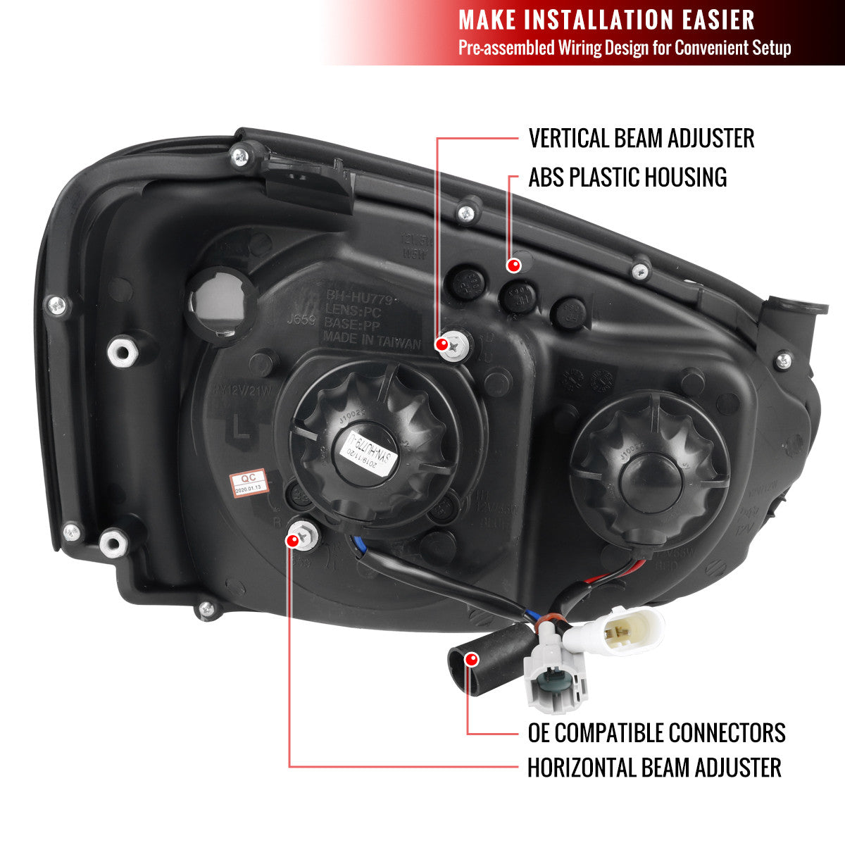 Spec-D 04-05 Impreza Outback Wrx Projector Headlights Chrome