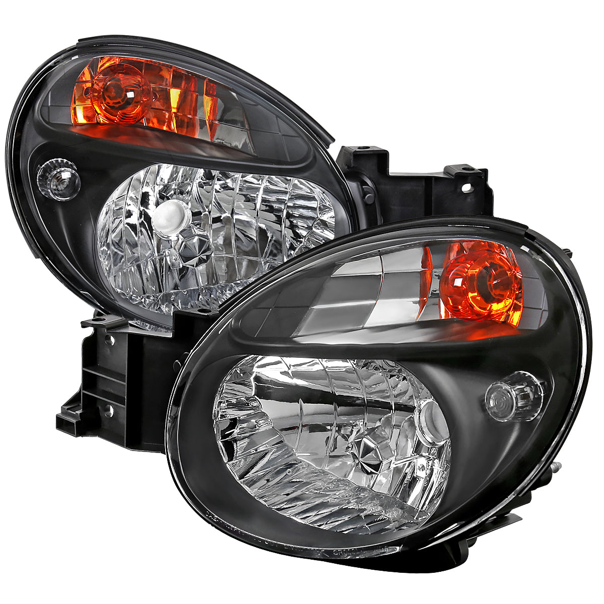 Spec-D 02-03 Subaru Impreza Headlights OEM Crystal Black/Clear.