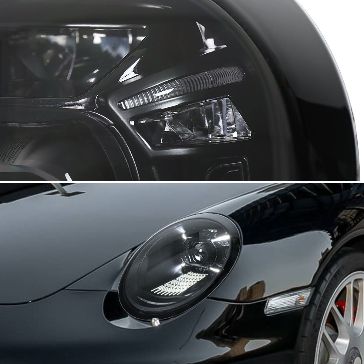 Spec-D 09-13 Porsche 911 997.2 Projector Headlights Black