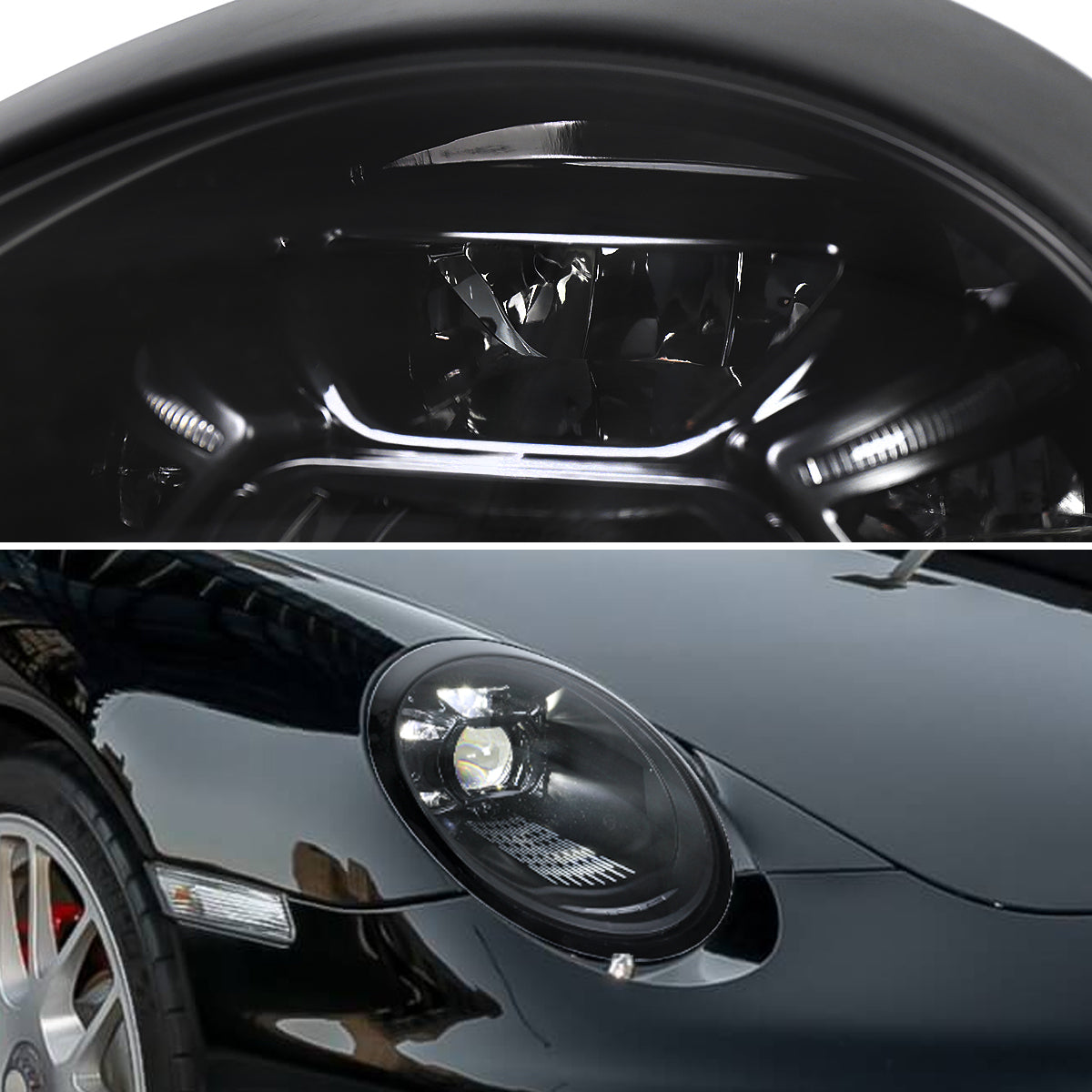 Spec-D 09-13 Porsche 911 997.2 Projector Headlights Black