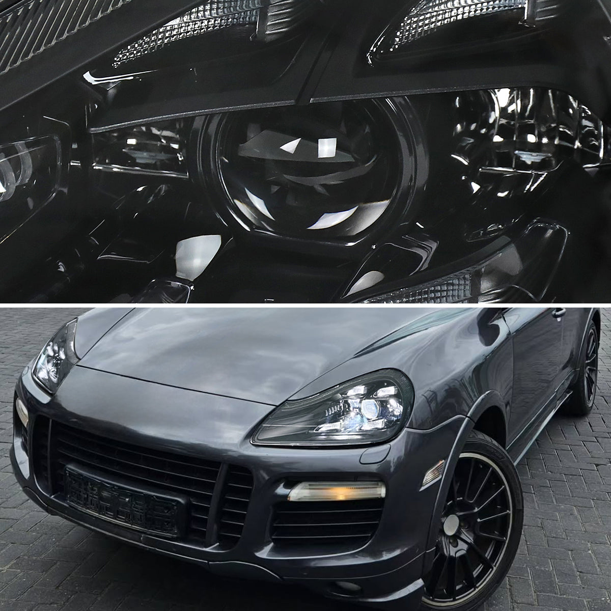 Spec-D 08-10 Porsche Cayenne 957 LED Projector Headlights Black