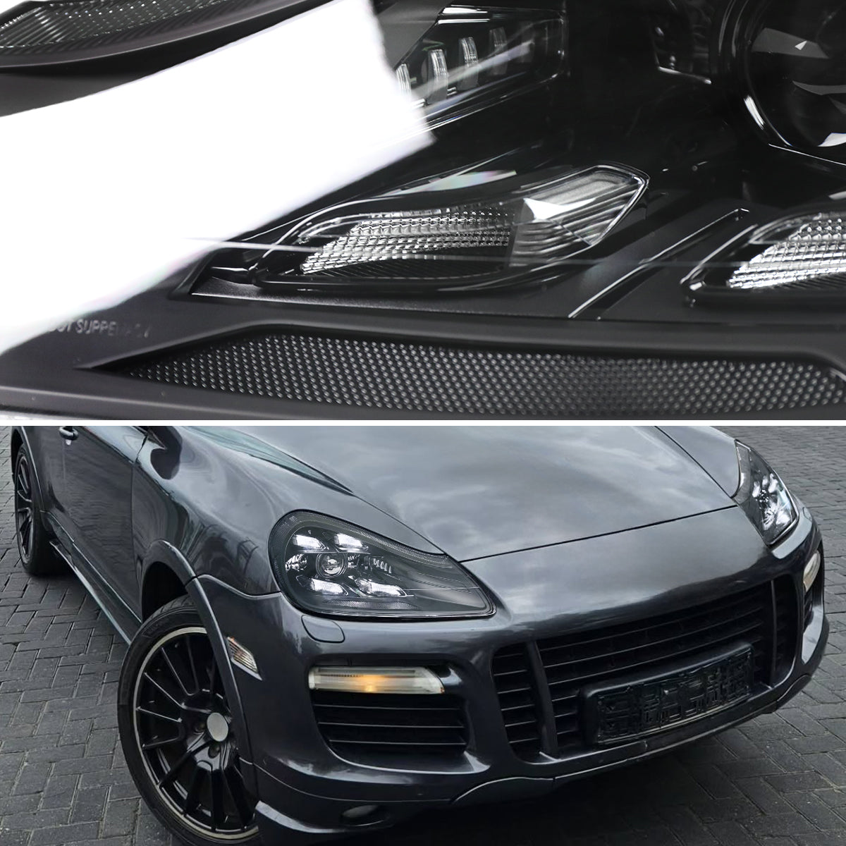 Spec-D 08-10 Porsche Cayenne 957 LED Projector Headlights Black