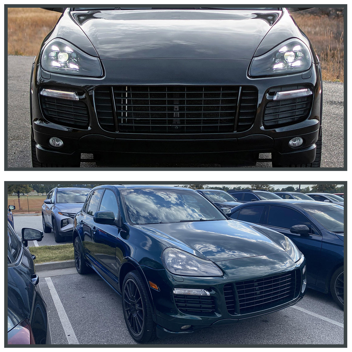 Spec-D 08-10 Porsche Cayenne 957 LED Projector Headlights Black