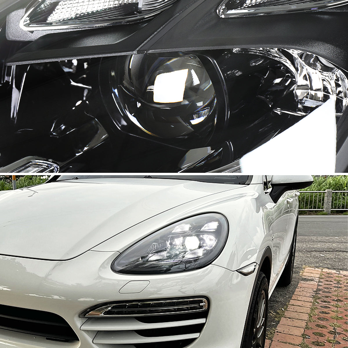 Spec-D 11-14 Porsche Cayenne 958 Matrix Style Porjector Headlights Blk