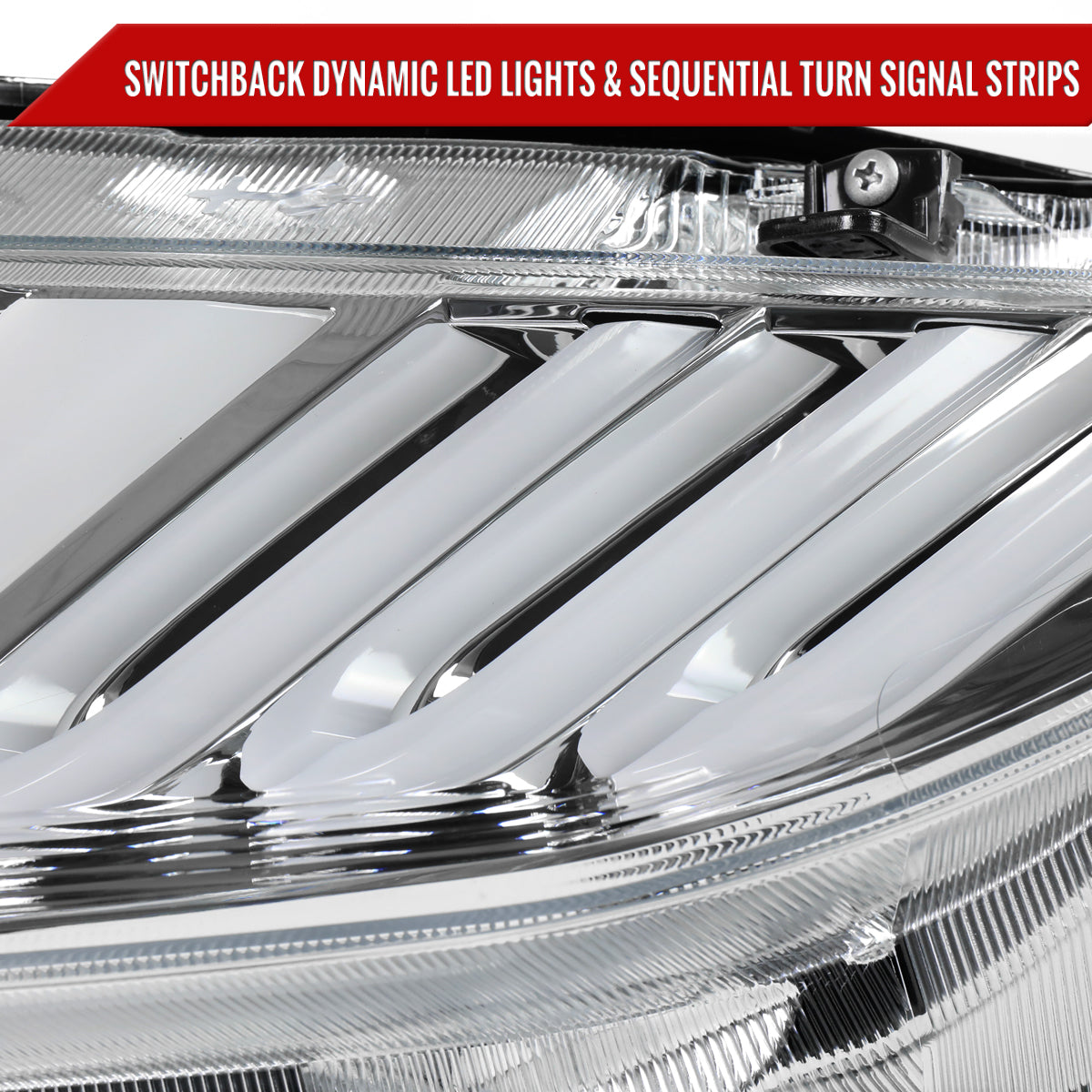 Spec-D 16-21 Honda Civic Projector Headlights Sequential LED Chrome