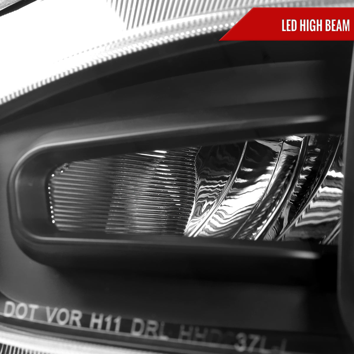 Spec-D 16-21 Honda Civic Full LED Projector Headlights SEQ Black