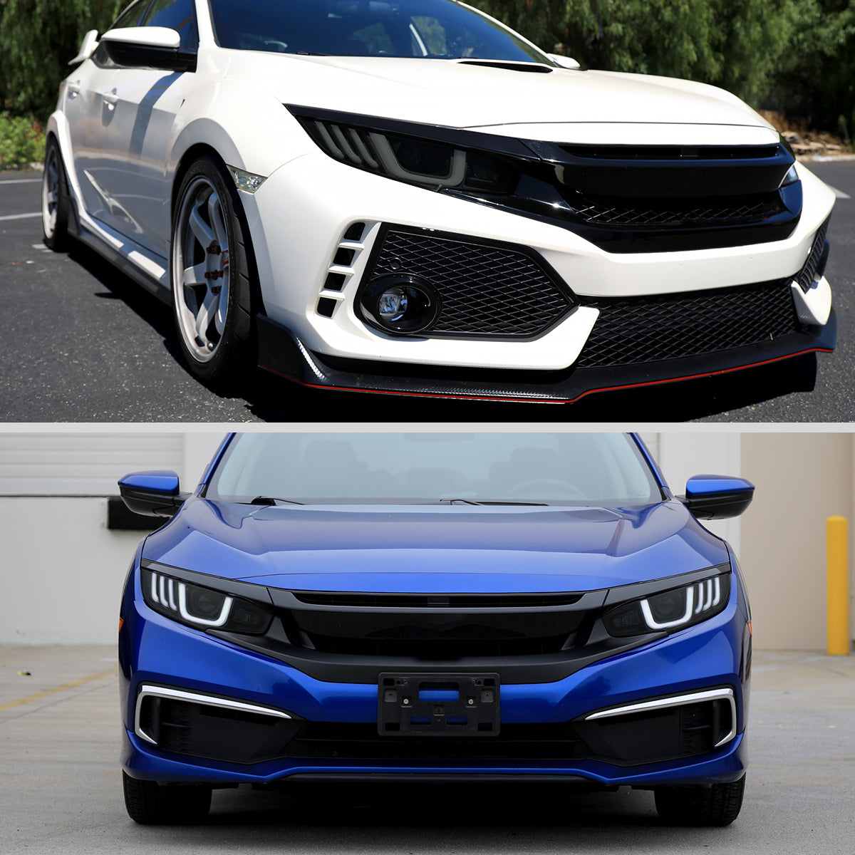 Spec-D 16-21 Honda Civic Headlights Switchback SEQ LED Black/Smoked