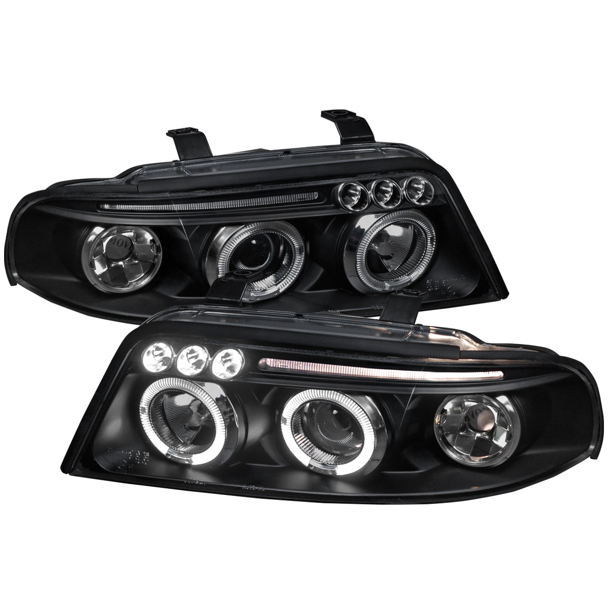 Spec-D 99-01 Audi A4/S4 Dual Halo Projector Headlights Black