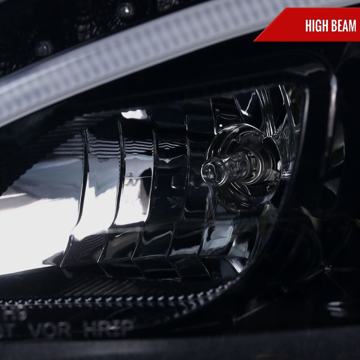 Spec-D 08-11 Benz W204 C Class Pro Headlights Light Bar Black /Smoked