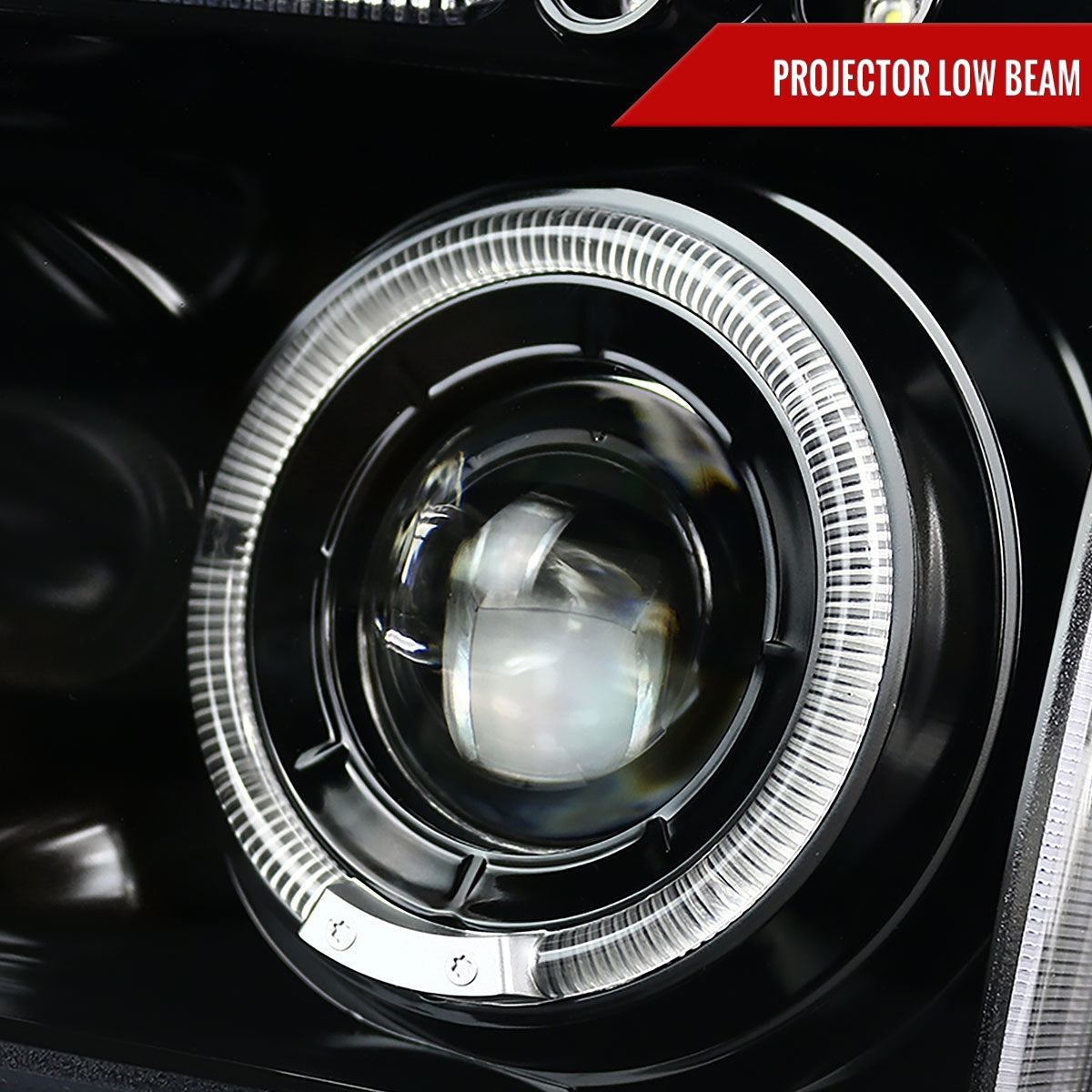 Spec-D 05-10 Dodge Charger Halo Projector Headlights Black