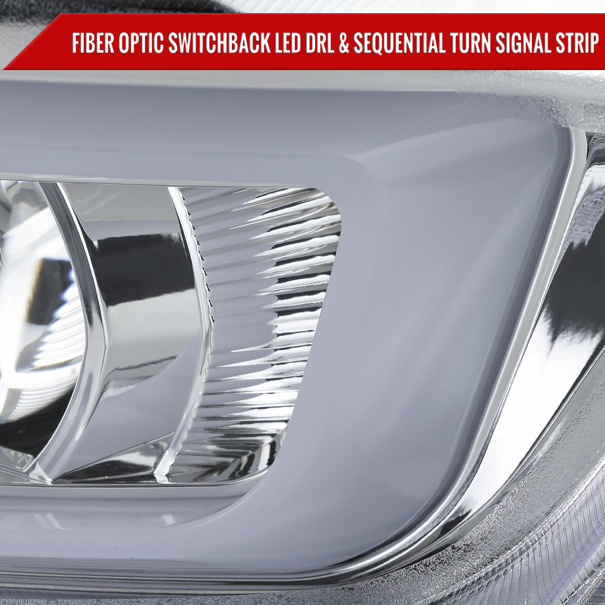 Spec-D 16-18 Chevy Camaro Sequential Projector Headlights Chrome