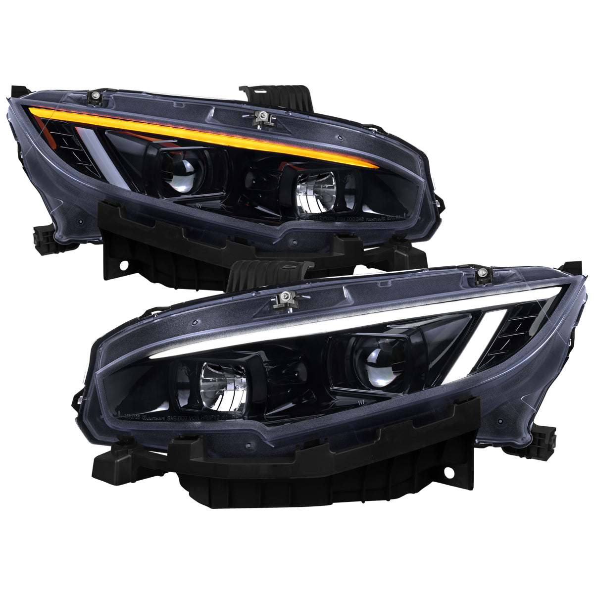Spec-D 21-23 Ford F-150 Passenger Headlight OEM Chrome Replacement