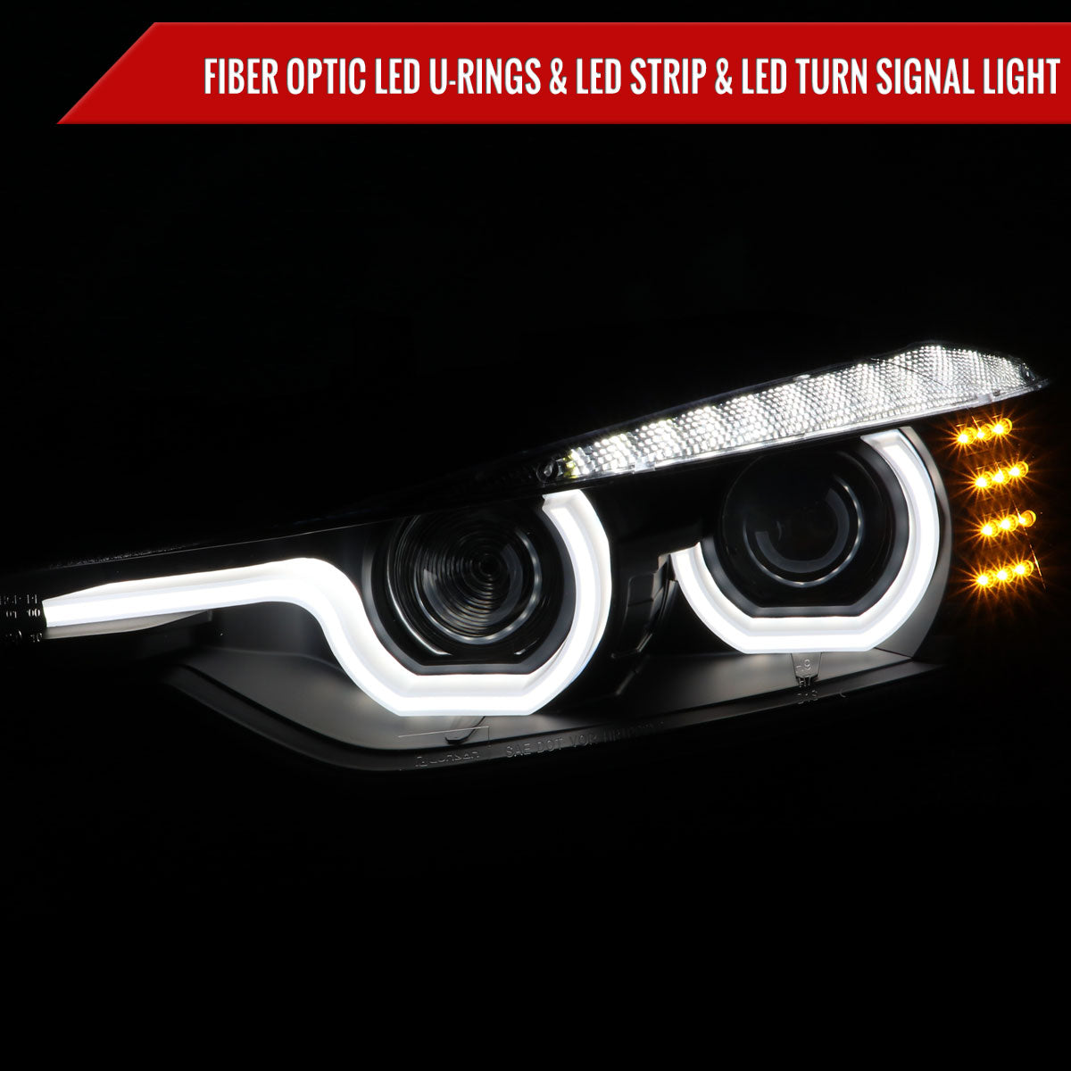 Spec-D 12-15 BMW F30 3-Series 4DR LED Projector Headlights HID Black