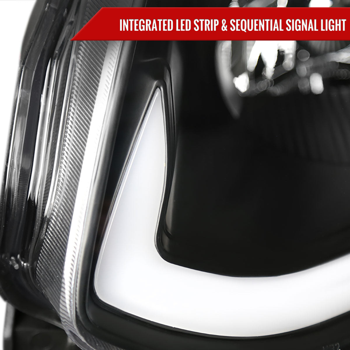 Spec-D 03-07 Infiniti G35 Coupe Headlights Sequential LED Bar Black